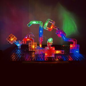 Laser Pegs The Original Lighted 253 Piece Set lot Toys Building Bricks LightUp